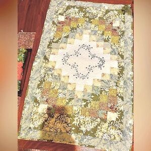 Two Cotton Floral Patchwork Quilted King Shams. Beautiful vibrant color. EC New